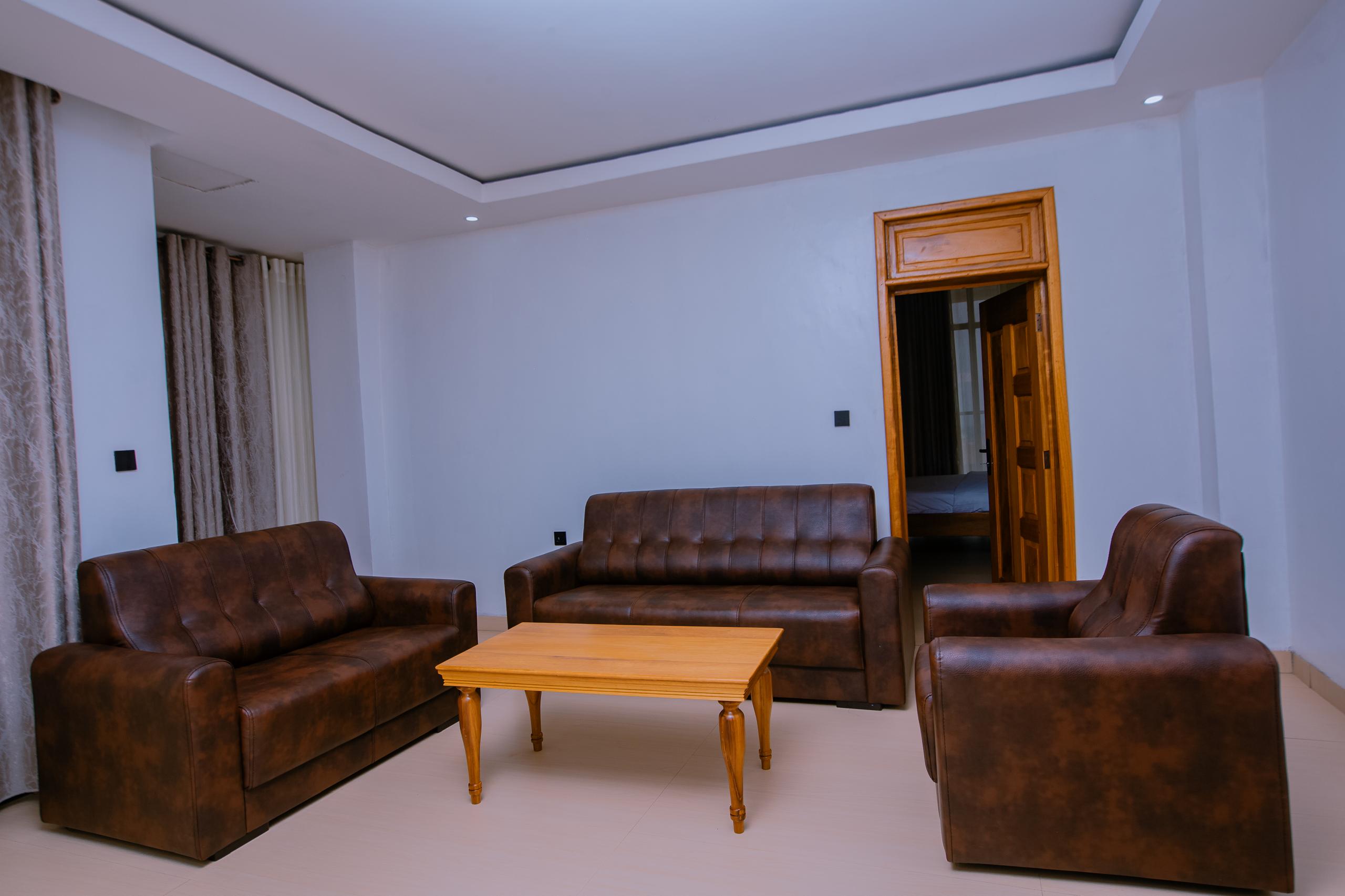 Guest seating area at Nziza House